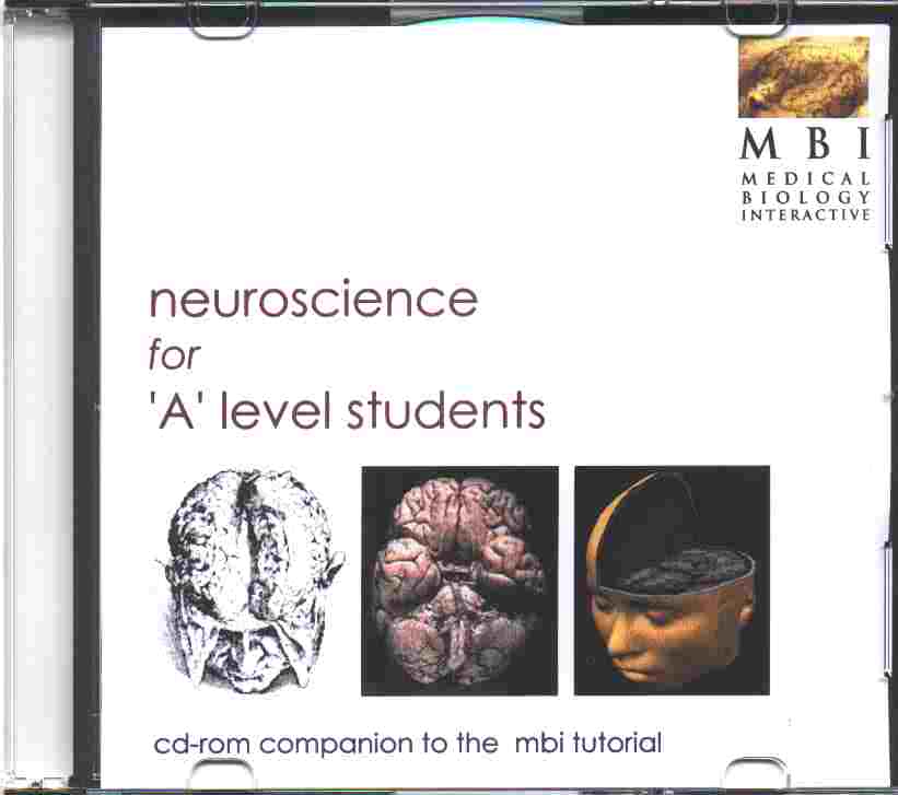 The multimedia cd-rom includes neuroscience image galleries, neuropsychological tests, visual illusions and  a section featuring animal brain comparisons.